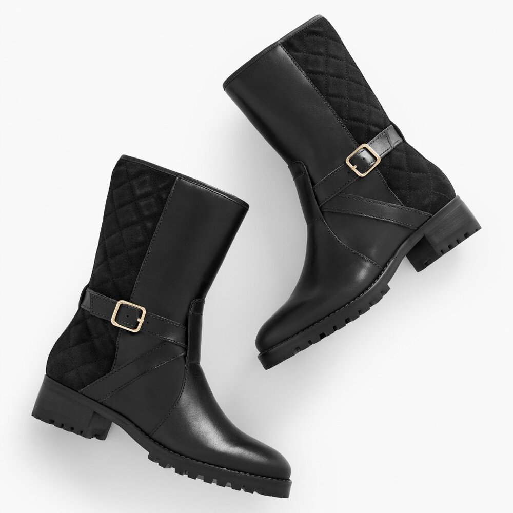 Talbots Mid-calf Boots Black 7.5